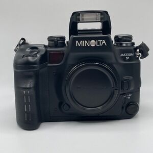 Minolta Maxxum 9 35mm SLR Film Camera w Strap and Manual Camera Only Fast Ship🔥